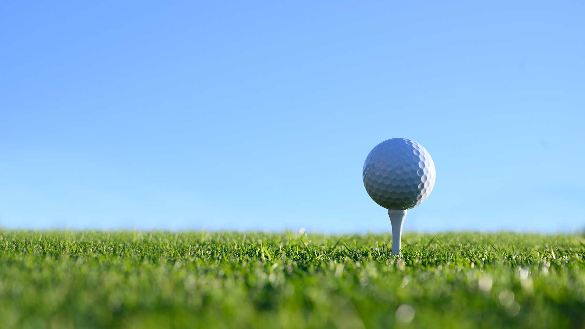 Golf ball on tee